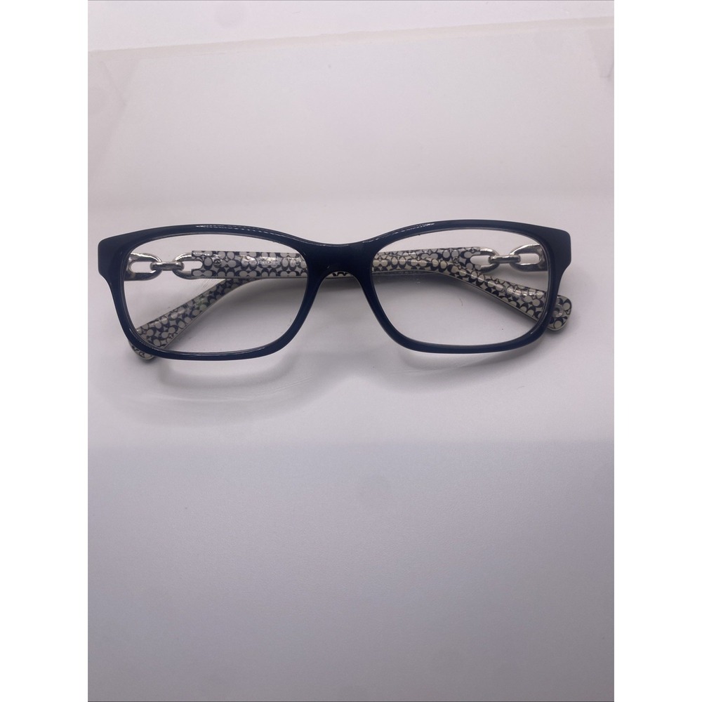 Coach Eyeglasses Women FRAMES ONLY HC 6052 Fannie 52-16-135 Black White 411 - Picture 10 of 16